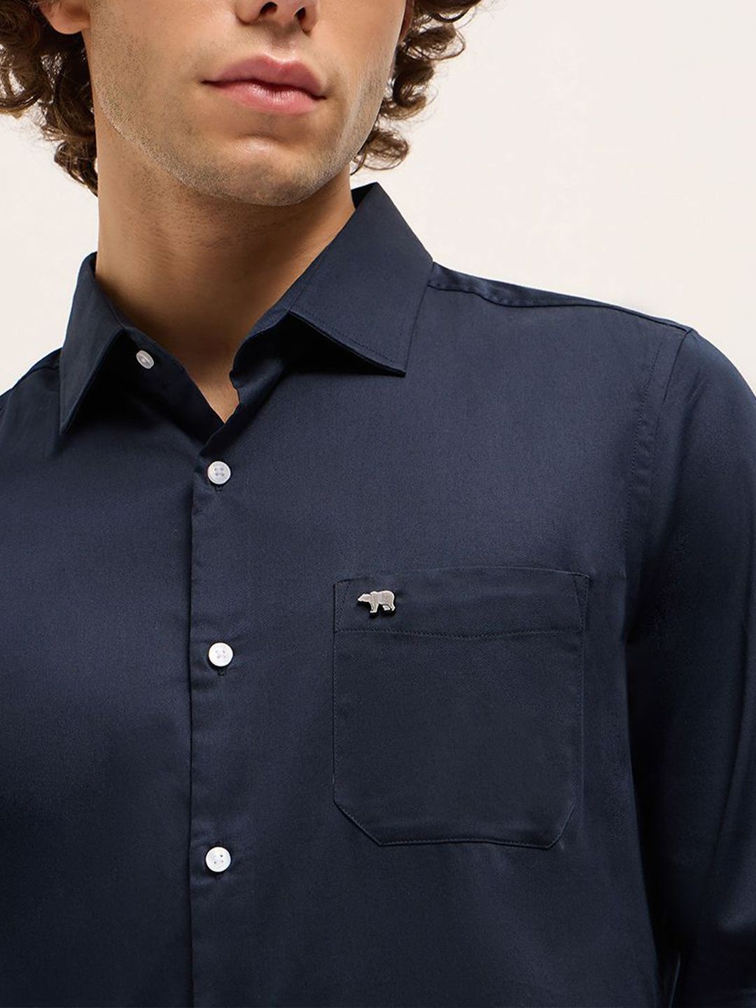 THE BEAR HOUSE Men Tailored Fit Opaque Formal Shirt