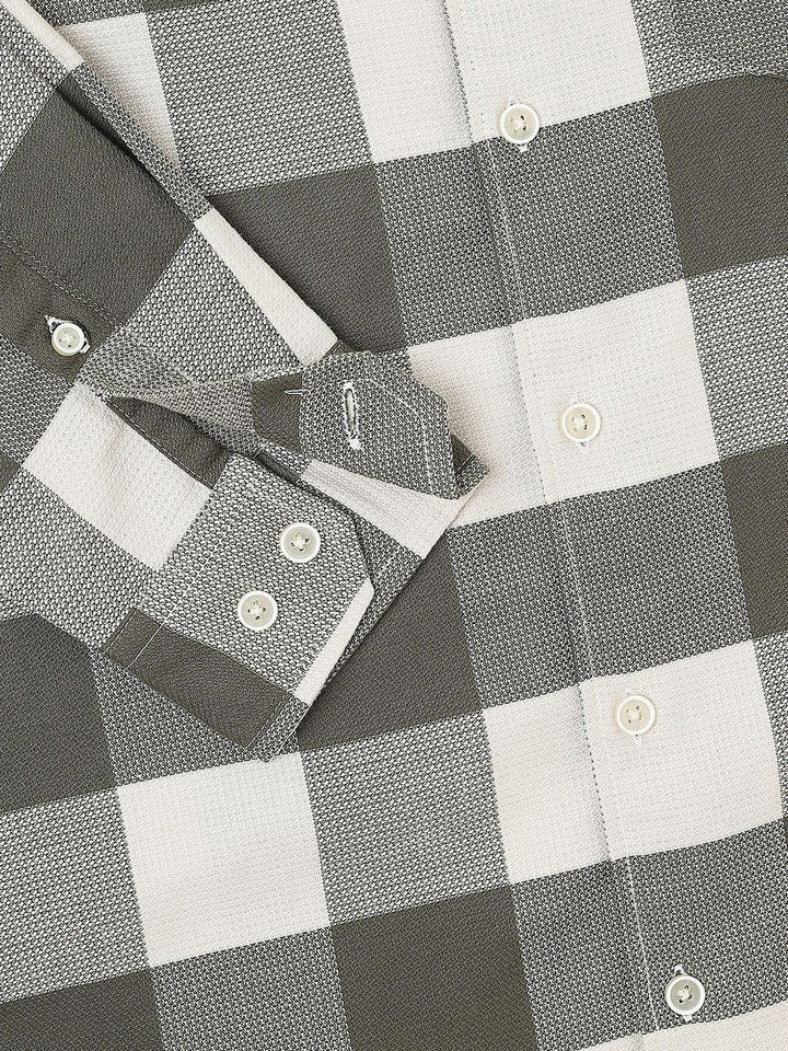 VASTRADO Men Classic Slim Fit Gingham Checks Opaque Checked Casual Shirt