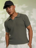 Campus Sutra Men Polo Collar Pockets T-shirt