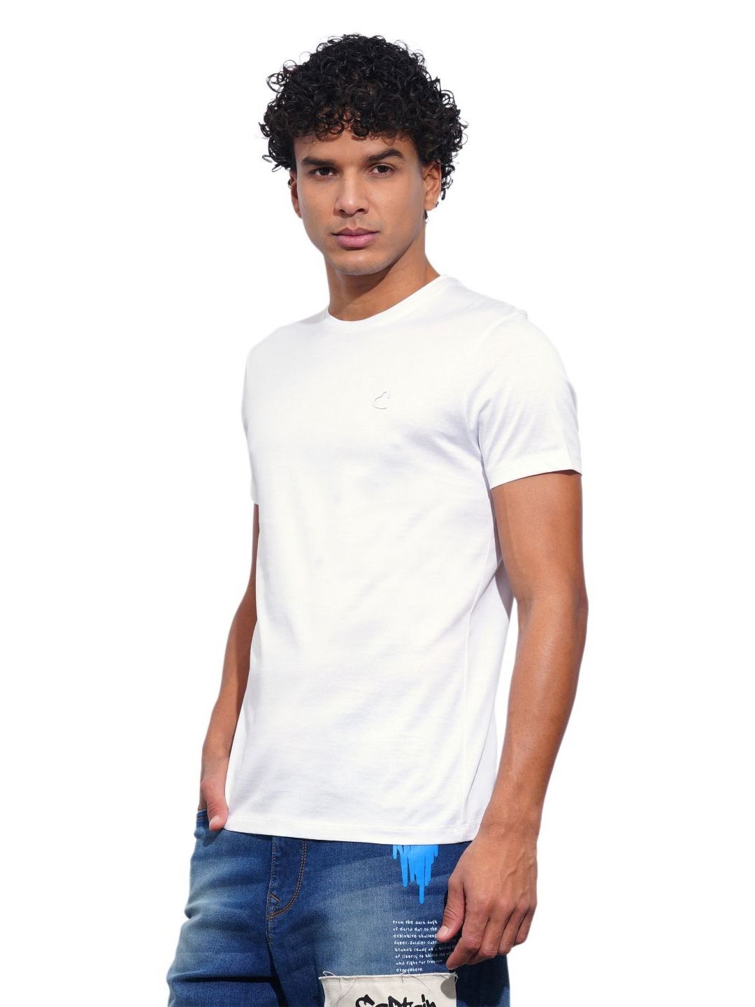Being Human Men Solid Round Neck Cotton Slim Fit T-shirt