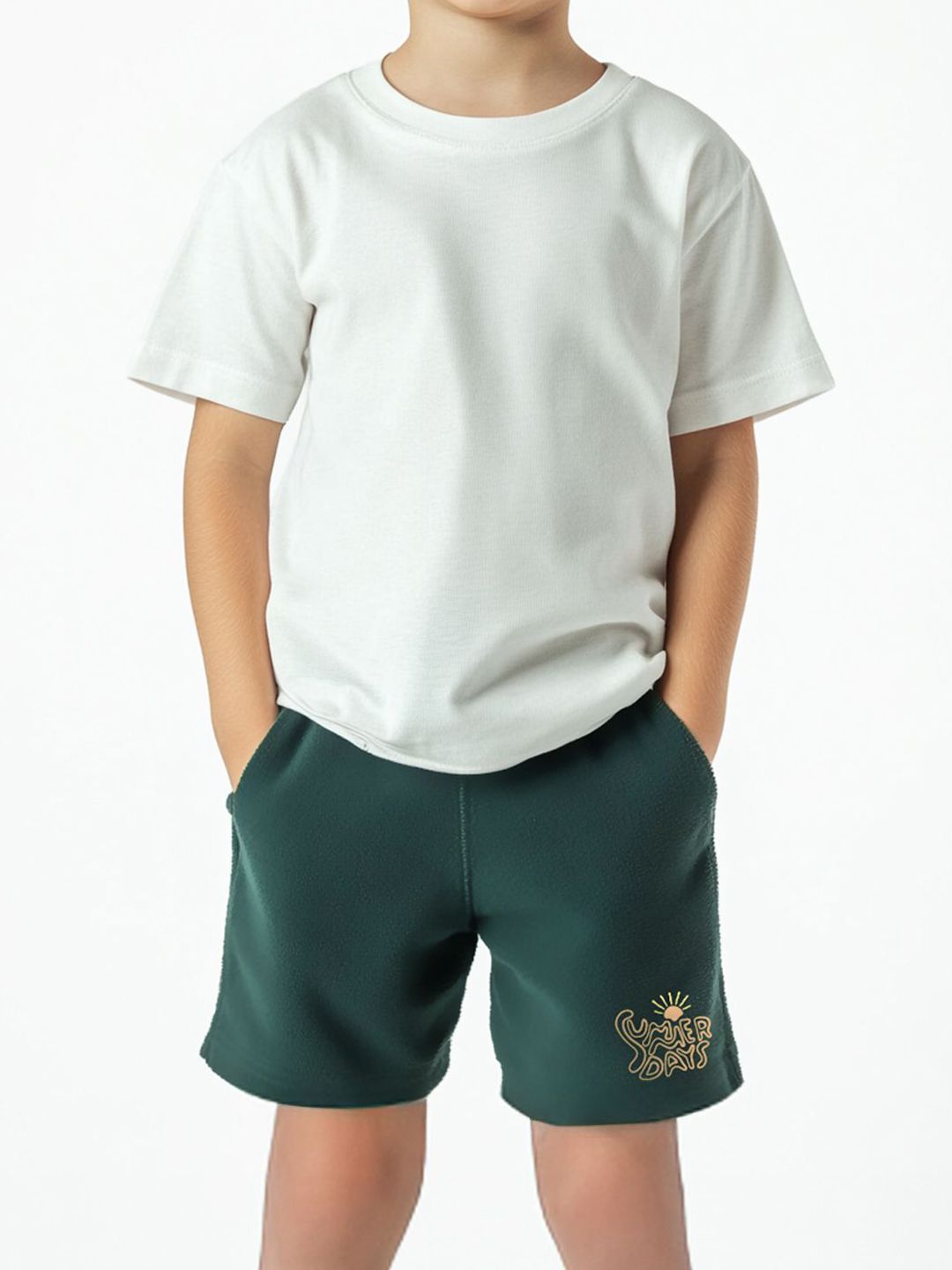 Nauti Nati Boys Graphic Printed Mid-Rise Shorts