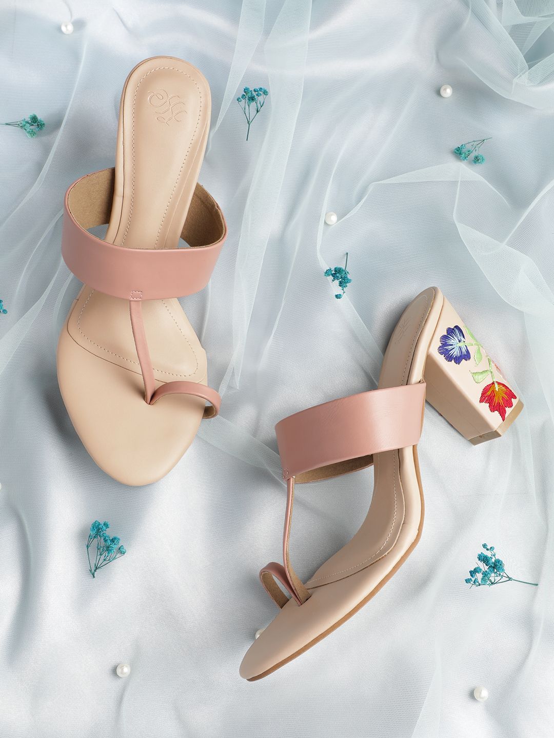 House of Pataudi Open Toe Block Heels