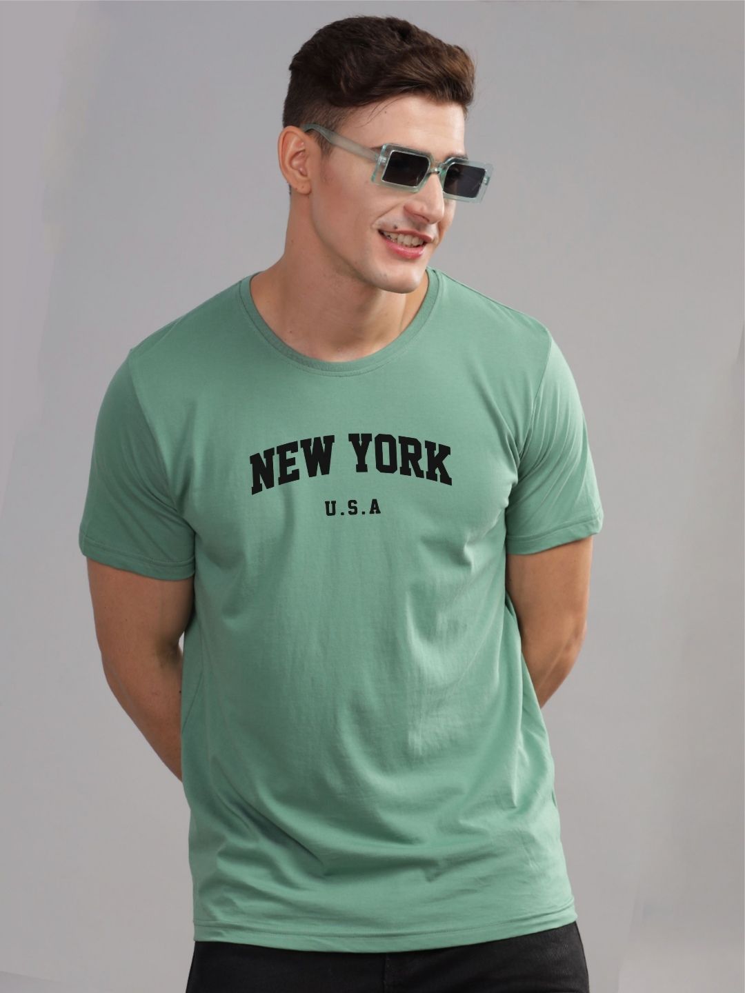 ADRO Men Typography Printed Raw Edge T-shirt