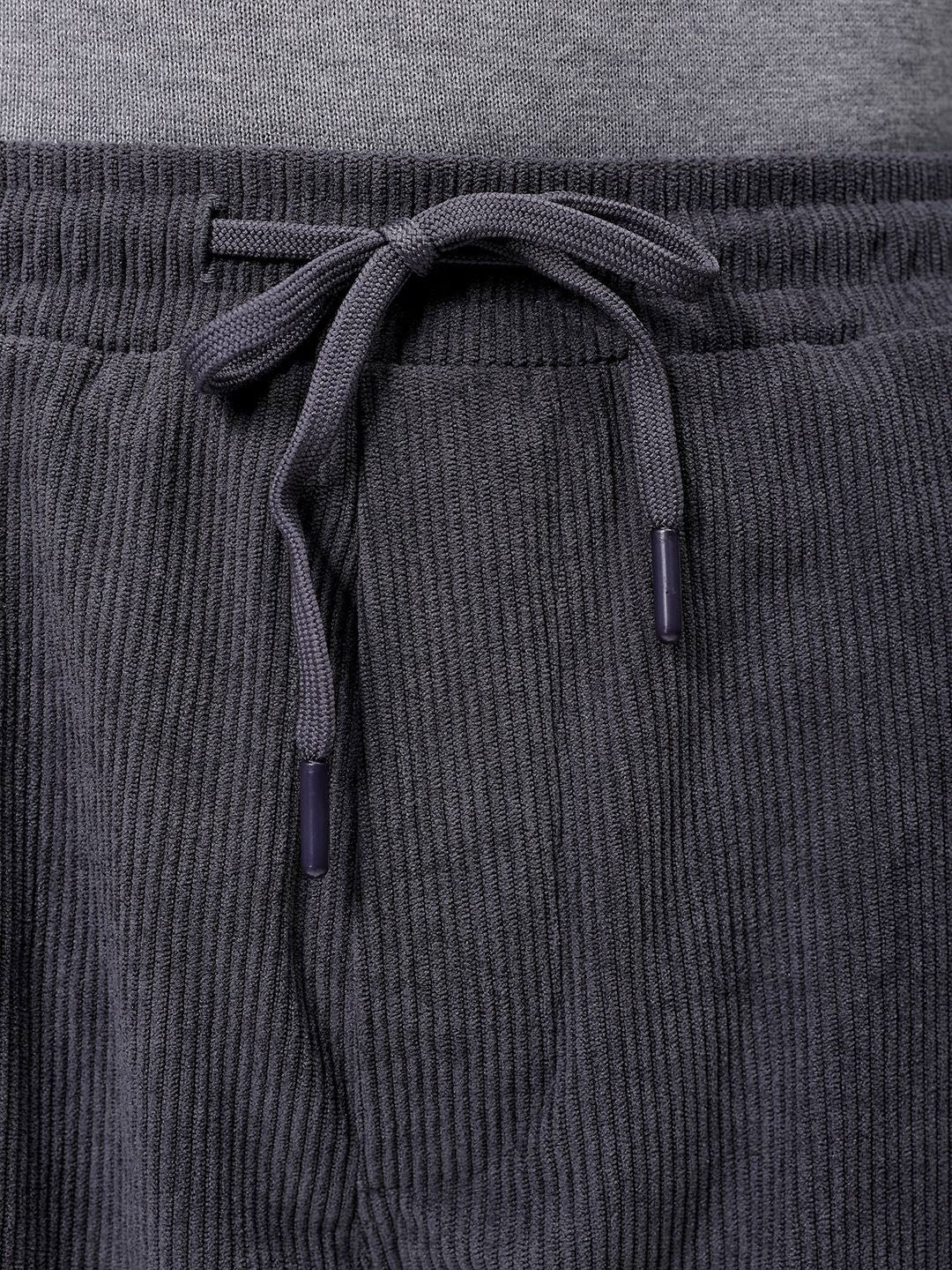 The Indian Garage Co Men Textured Loose Fit Joggers Trousers