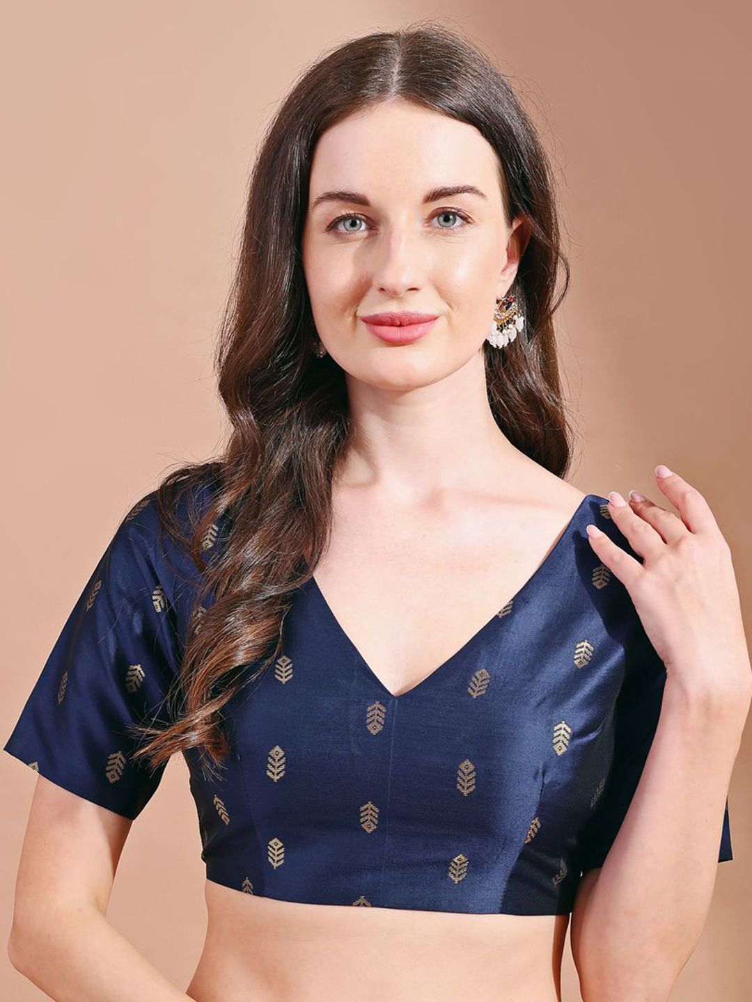 Tikhi Imli Woven Design Saree Blouse