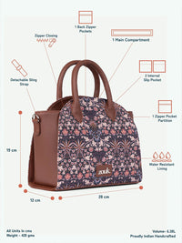 ZOUK Women Floral Printed Swagger Handheld Bag