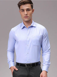 The Indian Garage Co. X Luxe Men Slim Fit Multi Stripes Opaque Striped Formal Shirt