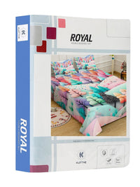 KLOTTHE Multi Floral Printed 400 TC King Superfine Bedsheets