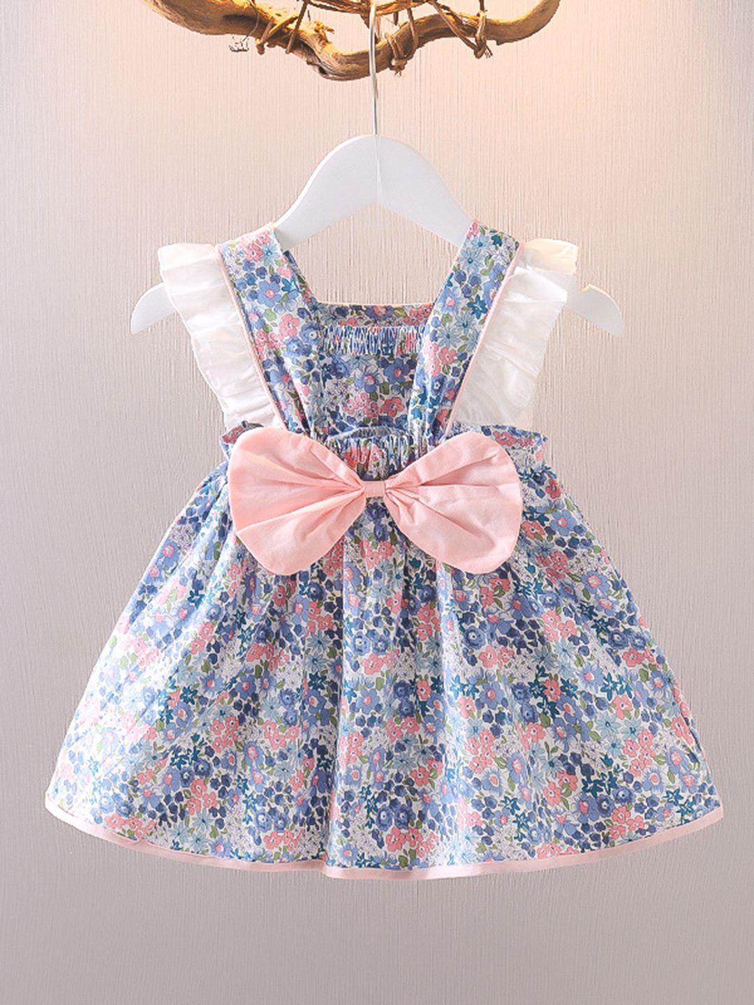 YK Floral Print Fit & Flare Dress