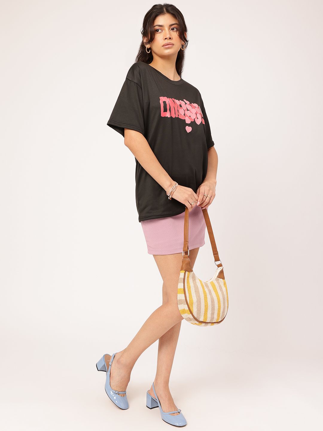 DressBerry Heartthrob Threads Printed Relaxed T-shirt