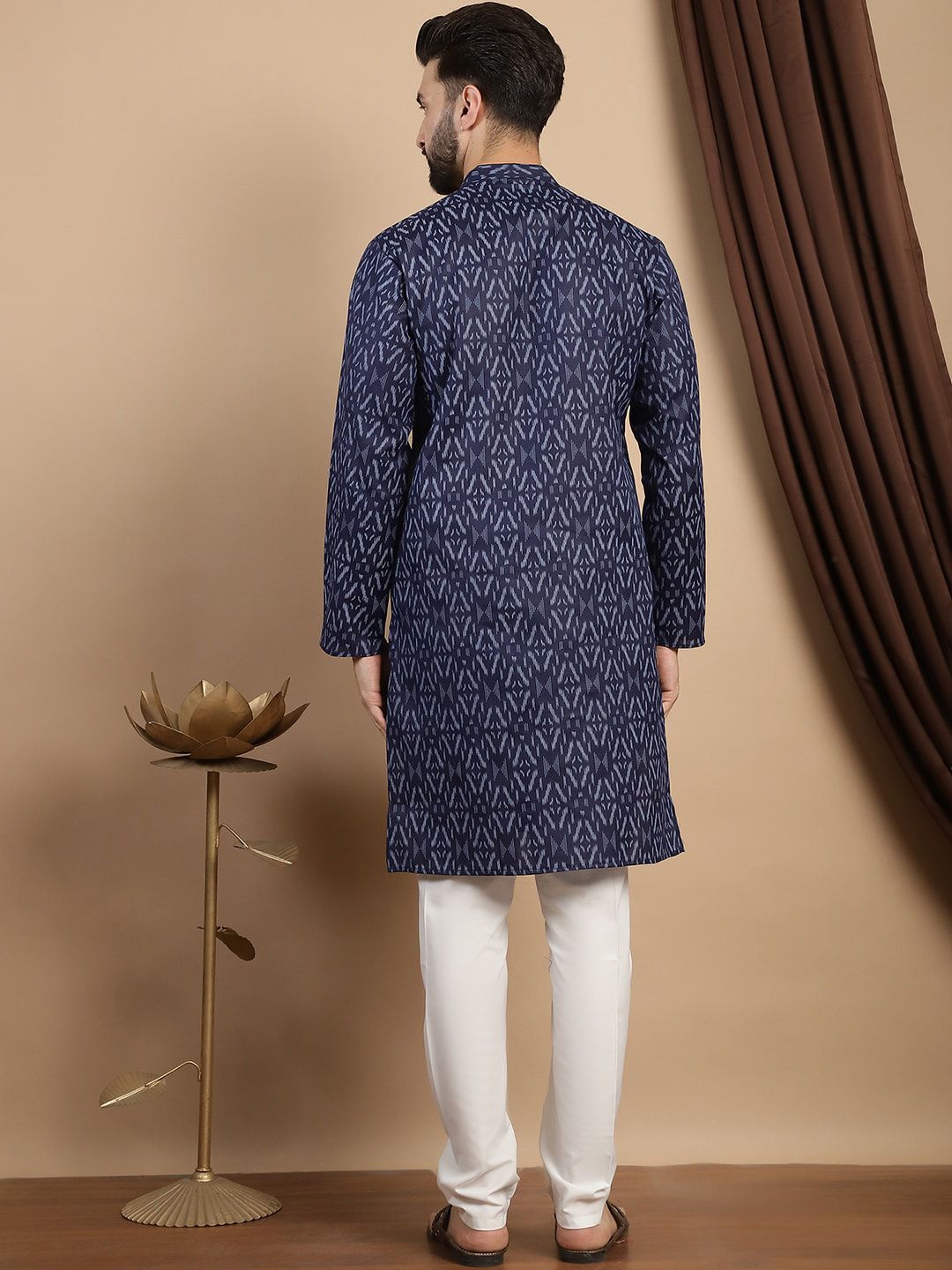 Anouk Floral Printed Regular Pure Cotton Kurta & Churidar