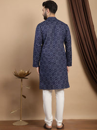 Anouk Floral Printed Regular Pure Cotton Kurta & Churidar