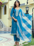 KALINI Women Ethnic Motifs Embroidered Regular Sequinned Kurta
