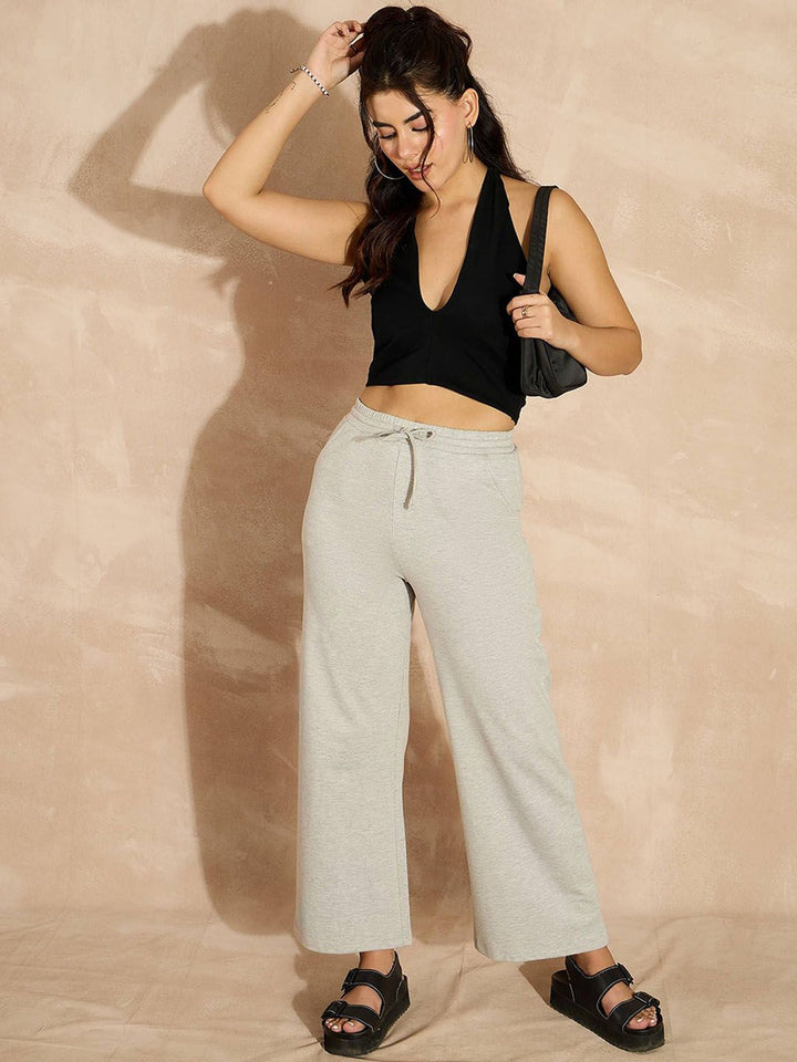 SASSAFRAS Women Solid Cotton Track Pants