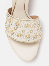 House of Pataudi Open Toe Embellished Block Heels