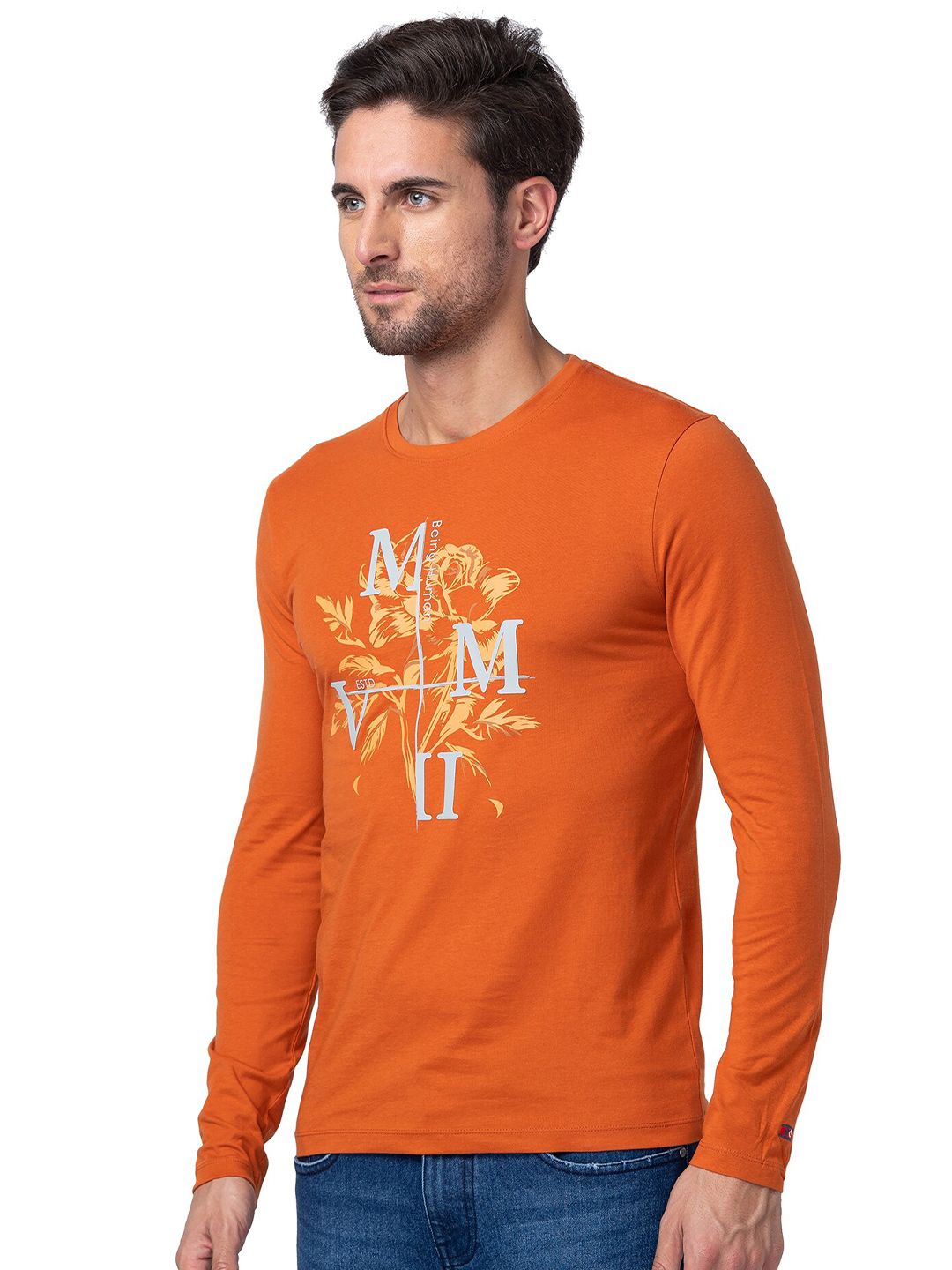 Being Human Typography Printed Casual T-shirt