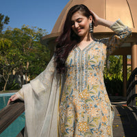 KALINI Ethnic Motifs Printed Regular Kurta with Trousers & With Dupatta