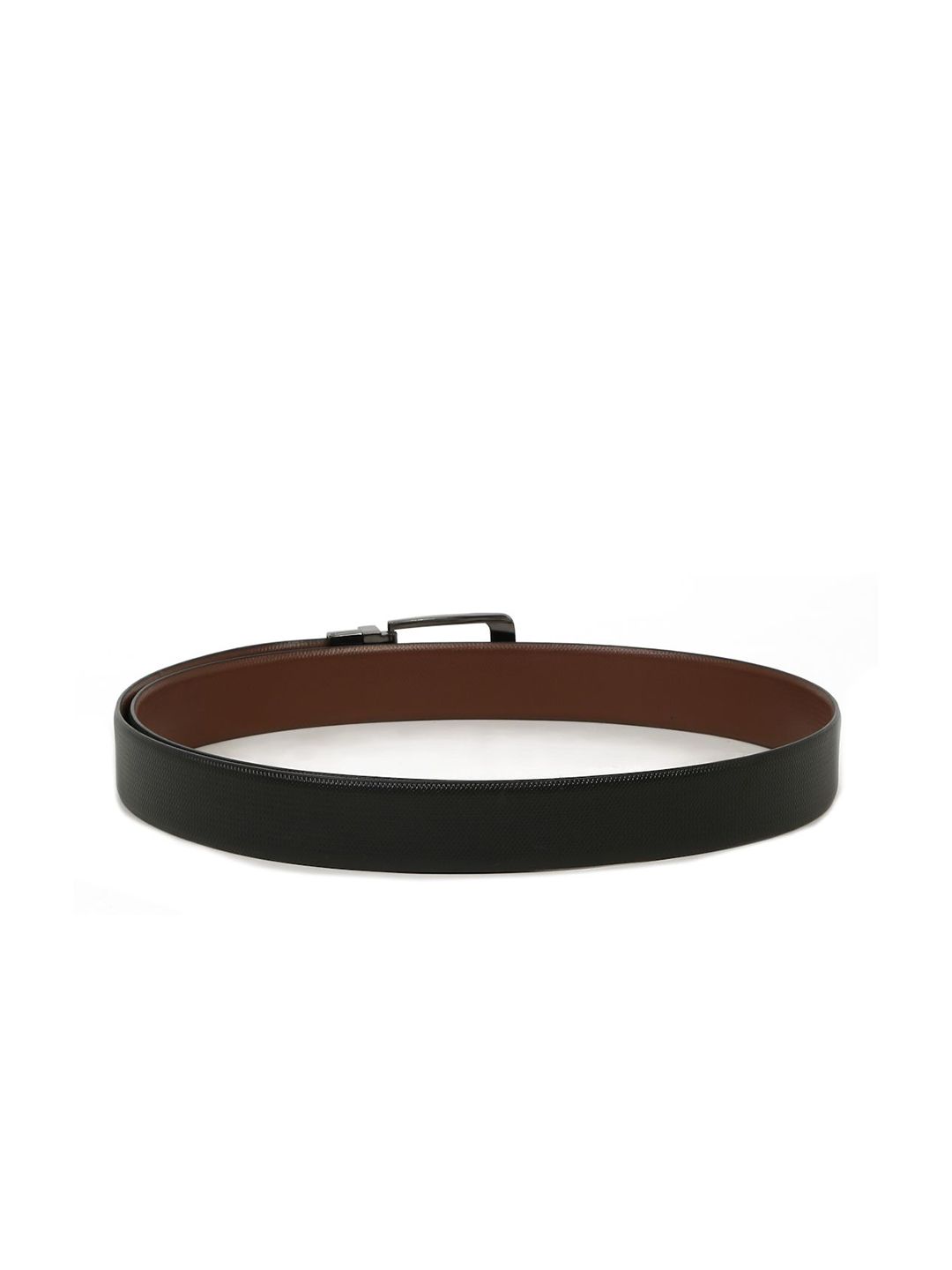 Teakwood Leathers Men Textured Leather Reversible Formal Belt