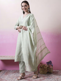 KALINI Women Embroidered A-Line Kurta Set