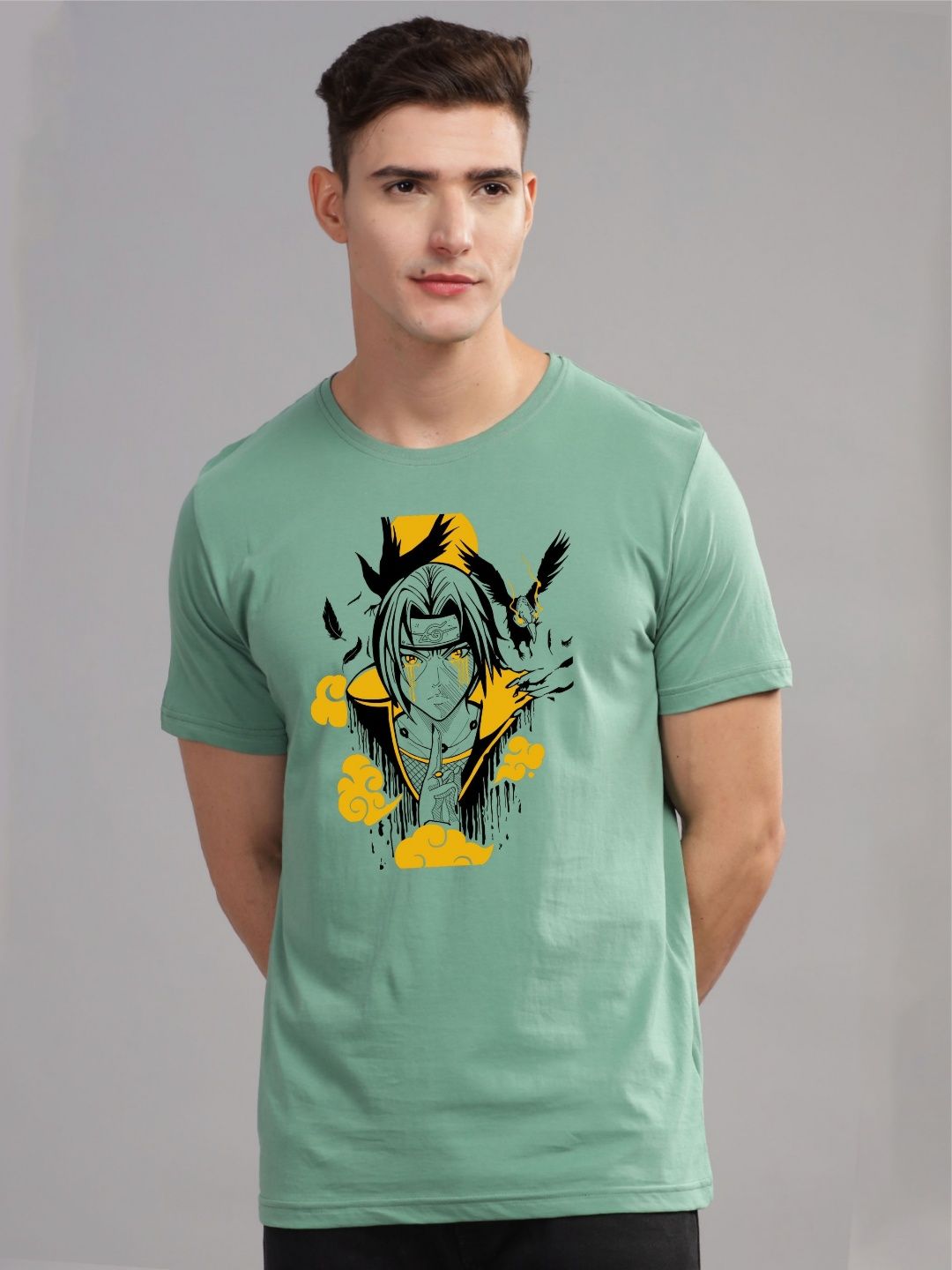 ADRO Men Printed Applique T-shirt