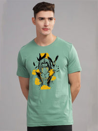 ADRO Men Printed Applique T-shirt