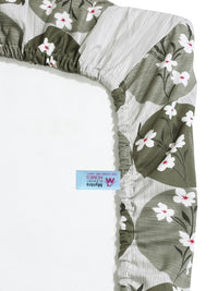 Myntra Elegant Homes Grey Floral 400 TC Set Cadar King Cotton 2.50 m x 2.25 m