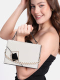 DressBerry Structured Satchel With Detachable Sling Strap