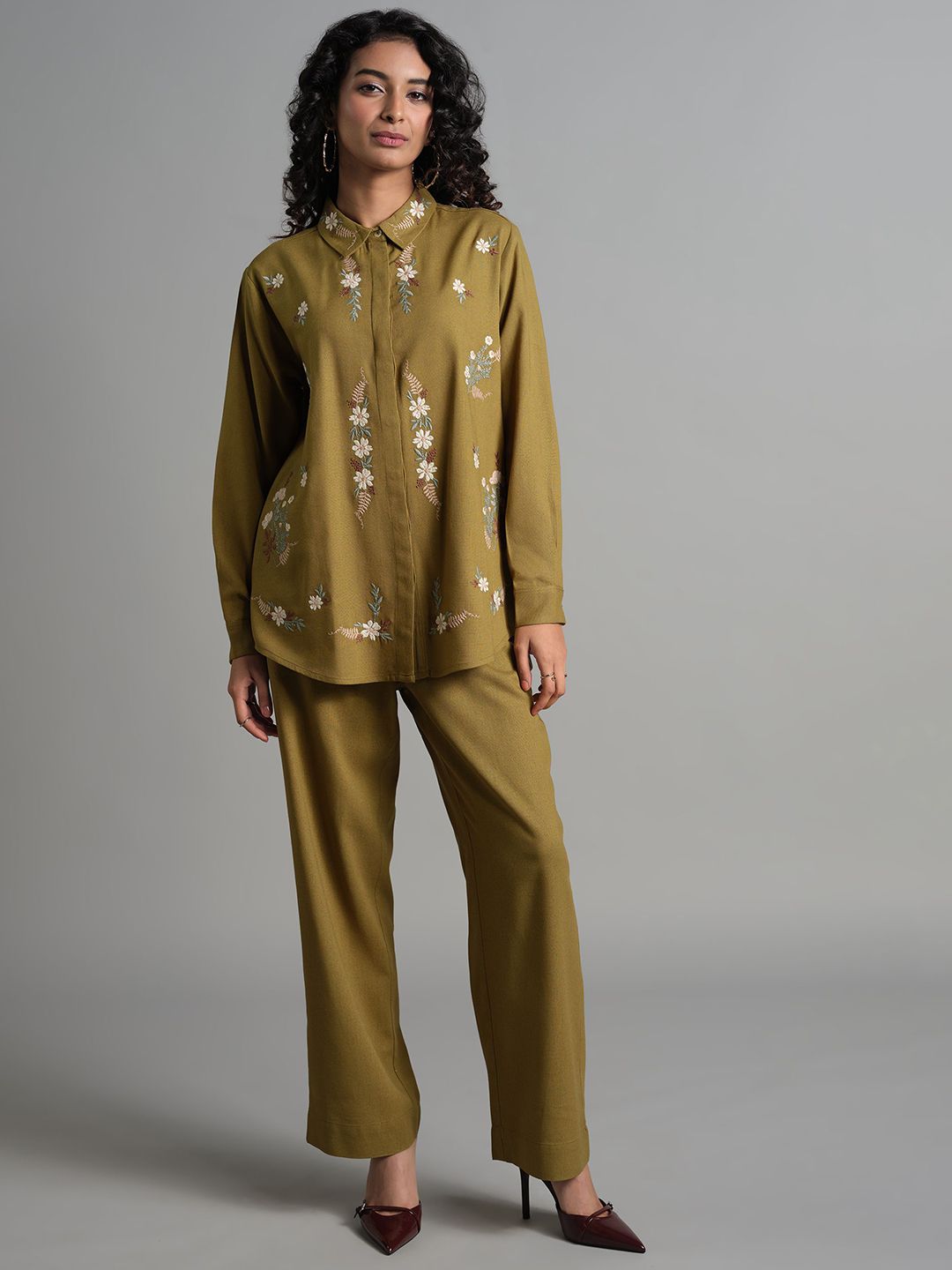 AND Shirt Collar Shirt With Trousers Co-Ords Set