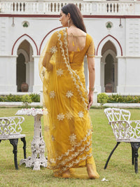 Tikhi Imli Embellished Embroidered Net Saree