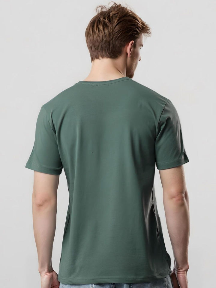 ADRO Men Typography Printed Round Neck Cotton T-shirt