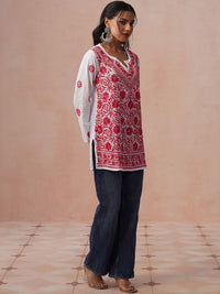 Rumah Wanita Chikankari Kurta Chikankari Sulaman Bunga
