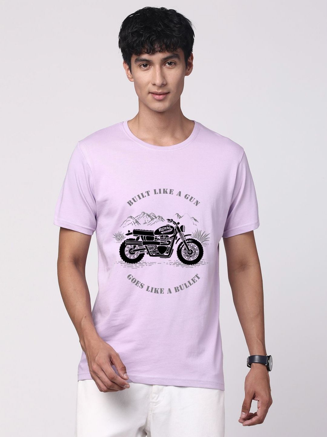 ADRO Men Graphic Printed Round Neck Cotton T-shirt
