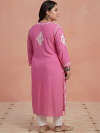 Rumah Wanita Chikankari Sulam Kurta Chikankari