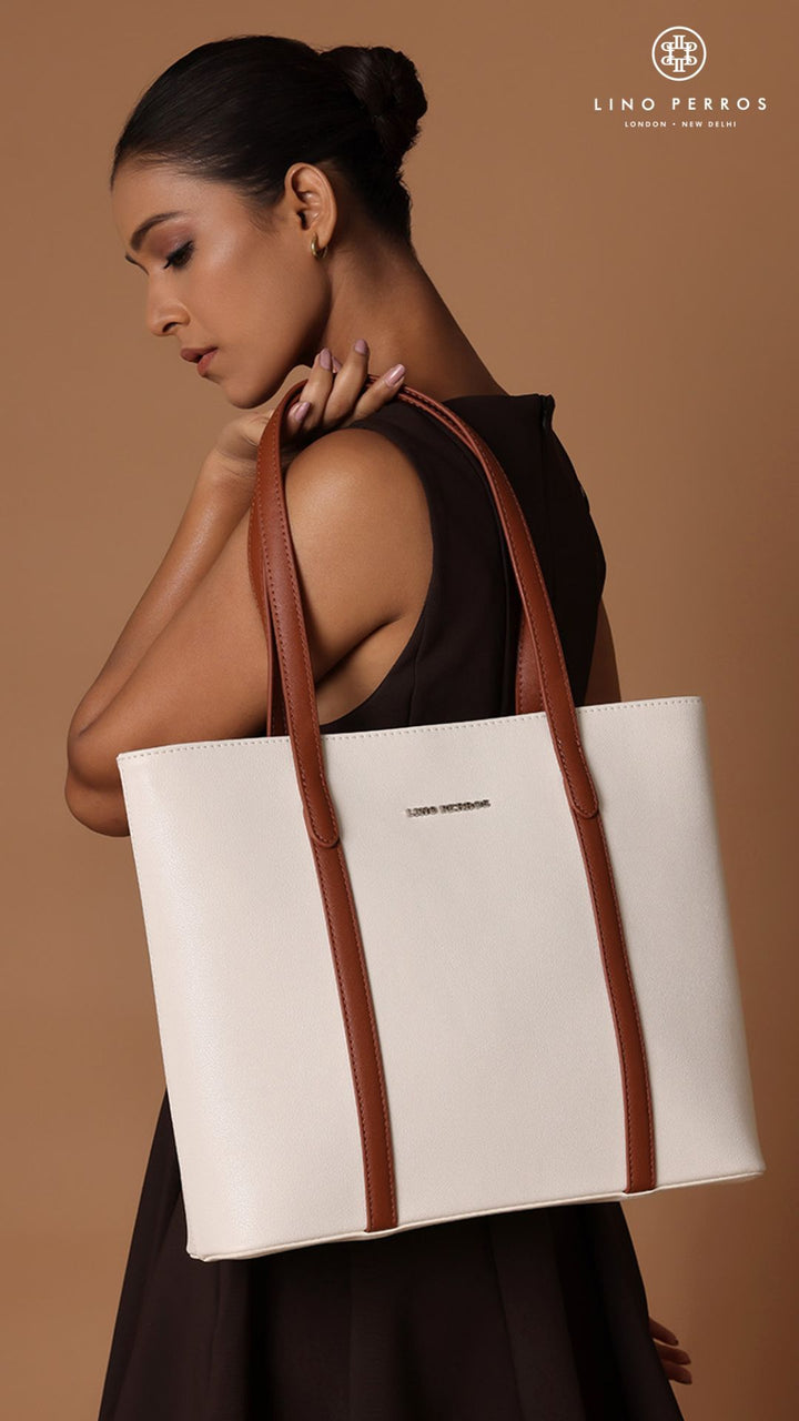 Lino Perros Structured Tote Bag with Quilted