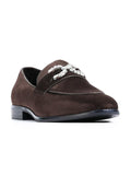 Monkstory Men Velvet Embellished Loafers