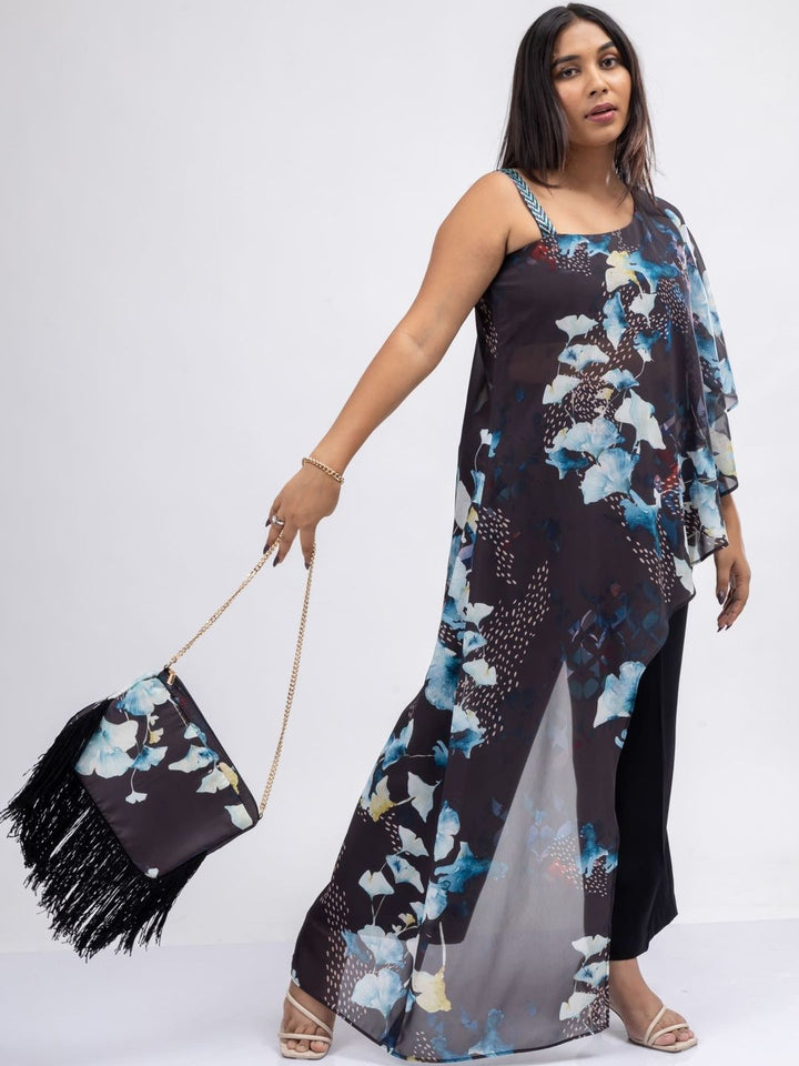 Mamicha Printed One Shoulder Top & Trousers Co-Ords