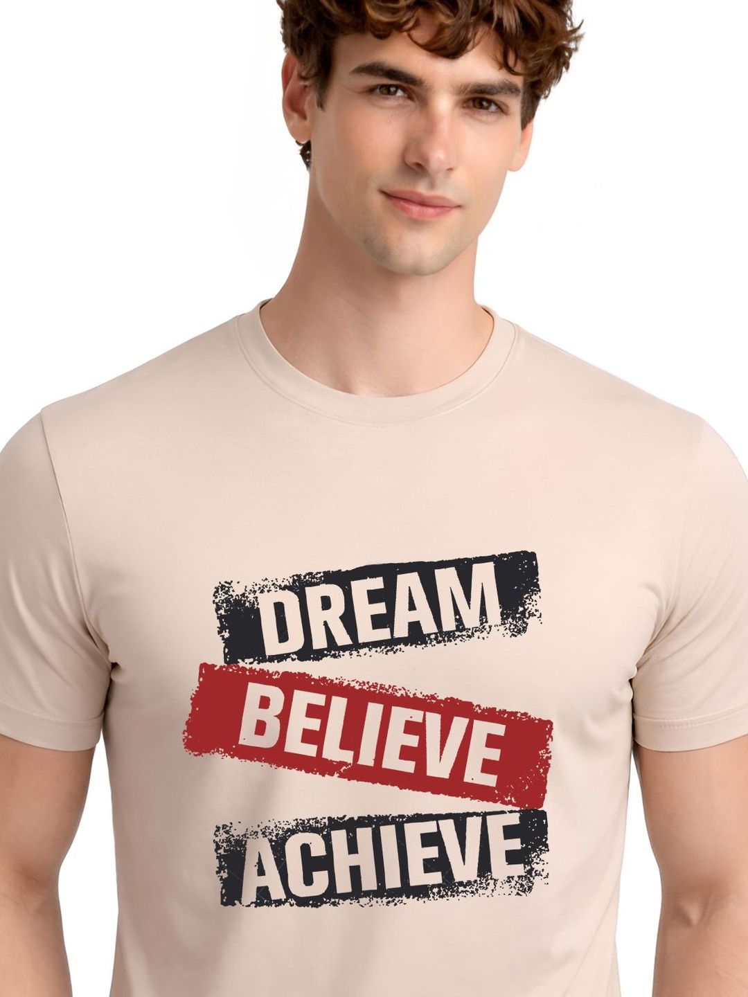 ADRO Men Typography Printed T-shirt
