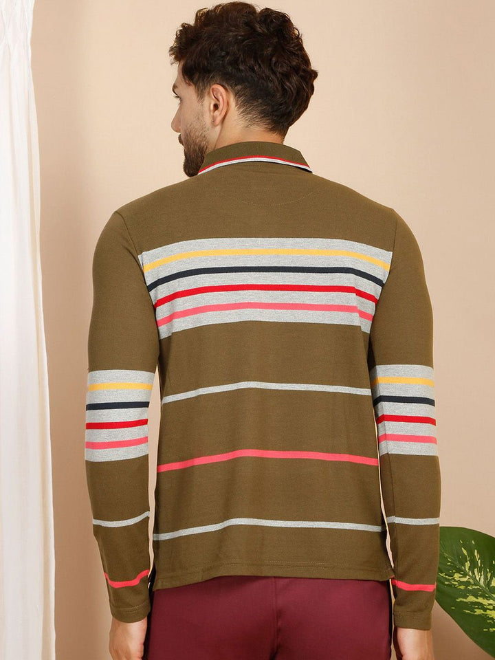 Sweet Dreams Men Striped Cotton Lounge T-Shirt