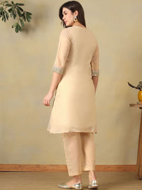 Mamicha Women Ethnic Motifs Embroidered Regular Sequinned Kurta with Palazzos