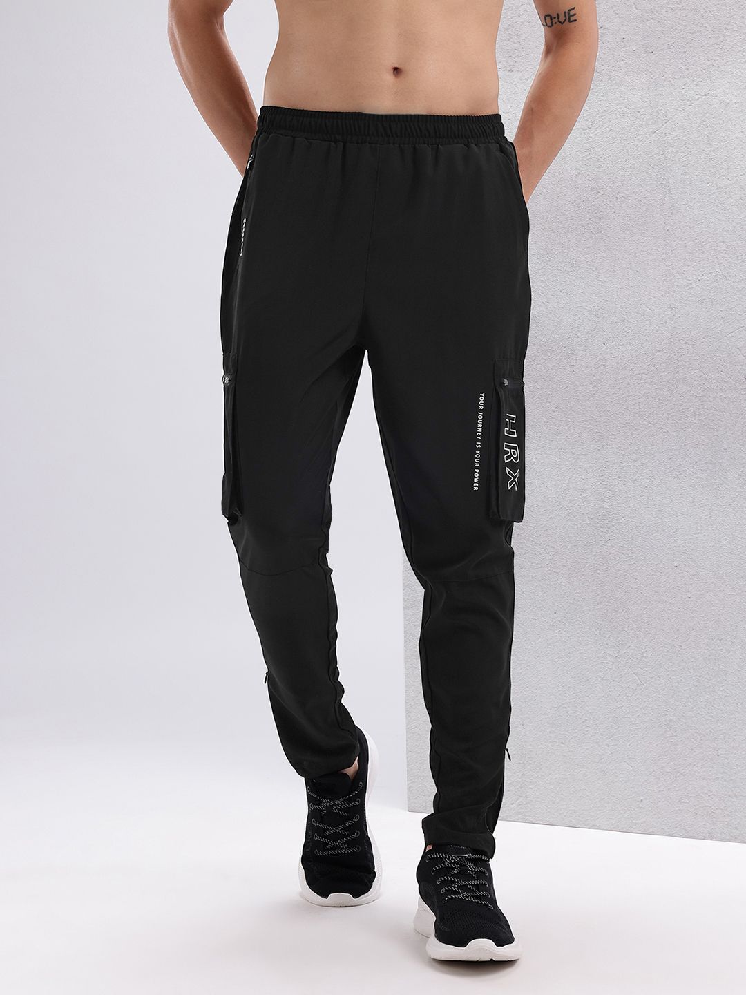 HRX by Hrithik Roshan Men Brand Logo Printed Rapid-Dry Training Track Pants