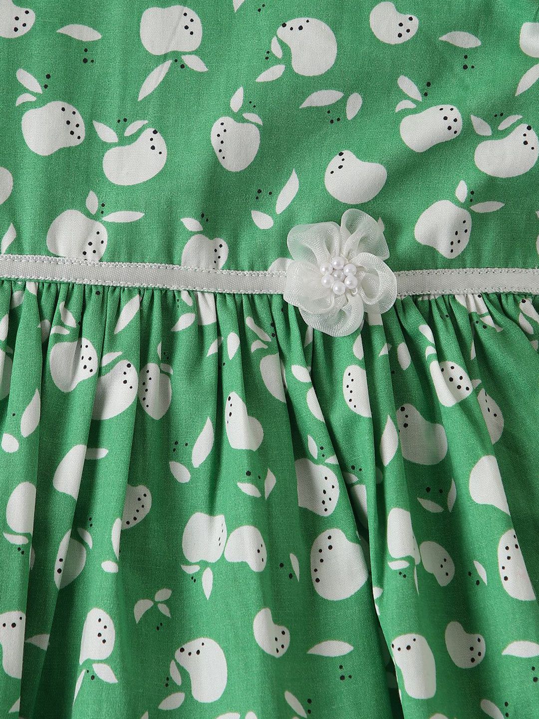 Nauti Nati Girls Soft Cotton Fruit Print Frock
