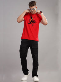 ADRO Men Typography Printed Applique T-shirt