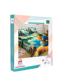 Myntra Elegant Homes Blue 400 TC Cadar Katil King dengan 2 Sarung Bantal
