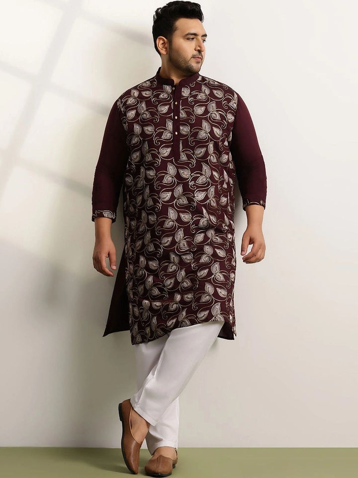 SOJANYA PLUS Men Ethnic Motifs Printed Regular Kurta with Trousers