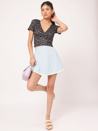 DressBerry Flower Child Essentials Printed Wrap Crop Top