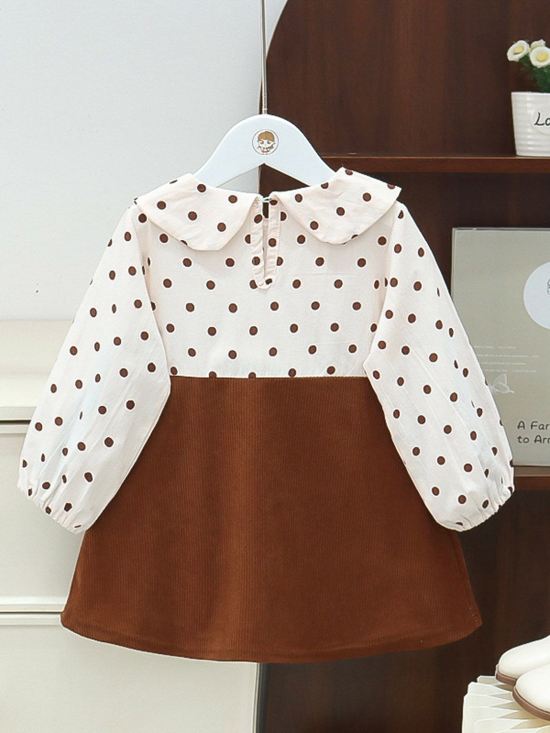 YK Girls Pack of 2 Polka Dots Printed Pinafore Dress