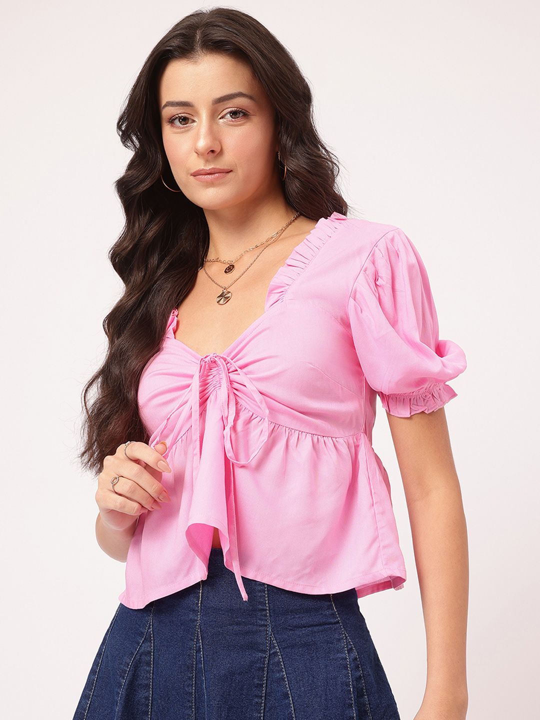 DressBerry Fairycore Finds Ruched Empire Top