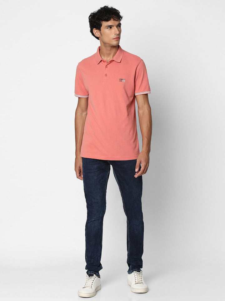 SPYKAR Polo Collar Cotton T-Shirt