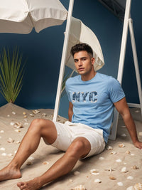 ADRO Typography Printed Short Sleeves Cotton Regular Fit T-shirt