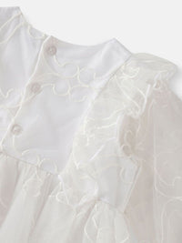 Nauti Nati Girls Puff Sleeve Ruffled Fit & Flare Dress